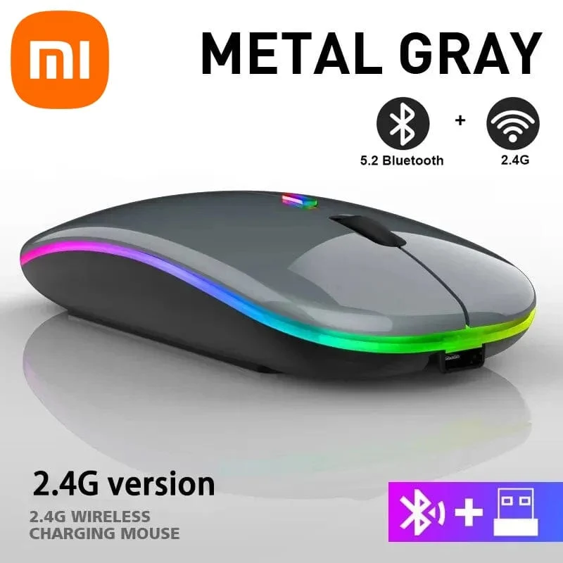 Xiaomi Bluetooth Dual-Modus Drahtlose Maus Wiederaufladbare Stille Beleuchtete Drahtlose Mäuse Für Laptop PC Ergonomische Gaming Maus