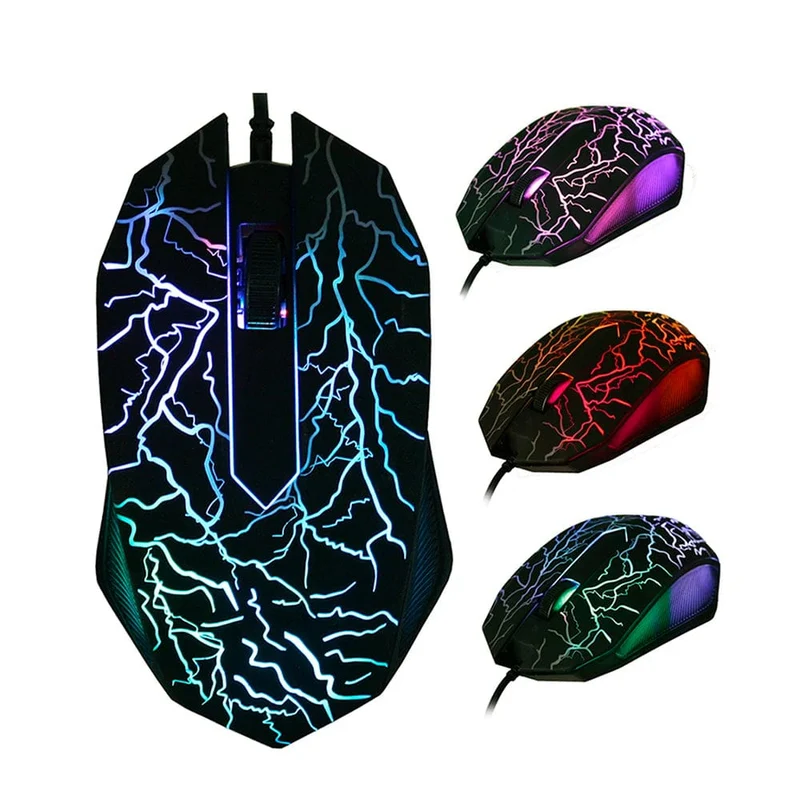 3200DPI Computermäuse Bunte LED Professionelle Gaming-Maus Ultrapräzise Für Dota2 LOL Gamer-Maus Ergonomische Kabelmaus mit USB