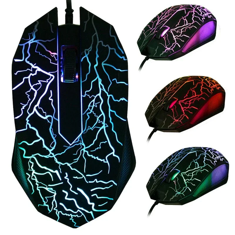 3200DPI Computermäuse Bunte LED Professionelle Gaming-Maus Ultrapräzise Für Dota2 LOL Gamer-Maus Ergonomische Kabelmaus mit USB