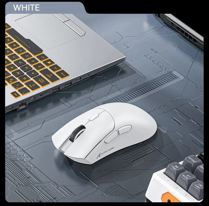Attack Shark R1 1000Hz Bluetooth-Maus, 18000dpi, PAW3311, Tri-Mode-Verbindung, Makro-Gaming-Maus