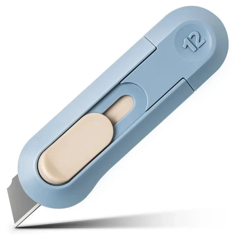 Niedliches Kaninchen in Wolkenfarbe, tragbares Mini-Universalmesser, Papierschneider, Papierschneidemesser, Rasierklinge, Büro- und Schreibwaren, Schneidezubehör