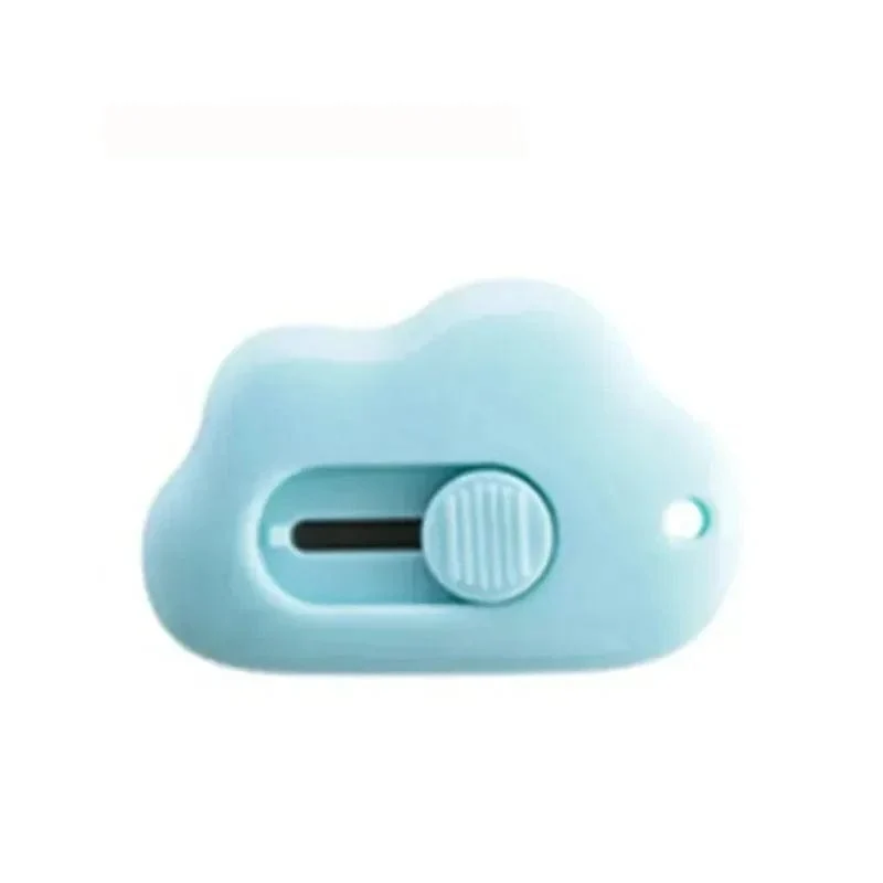 Niedliches Kaninchen in Wolkenfarbe, tragbares Mini-Universalmesser, Papierschneider, Papierschneidemesser, Rasierklinge, Büro- und Schreibwaren, Schneidezubehör