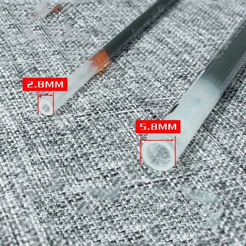 6 Teile/Satz 0.38 mm Gelschreiber mit großer Tintenkapazität und Diamantspitze, schwarze/blaue/rote Mine, für Prüfungen, Unterschriften, Schreiben, Schul- und Bürobedarf