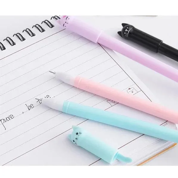 6 Teile/satz Kawaii Katze Gel Stift 0.38mm Kreative Nette Neutral Tinte Stift Kinder Geschenk Schule Büro Schriftlich Lieferungen Schreibwaren