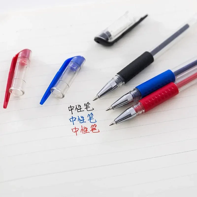 10 Teile/satz Gel Stifte 0.5mm Kugelschreiber Kugelschreiber Schwarz/Blau/Rot Tinte Schule Schreibwaren Schreibwaren Büro zubehör