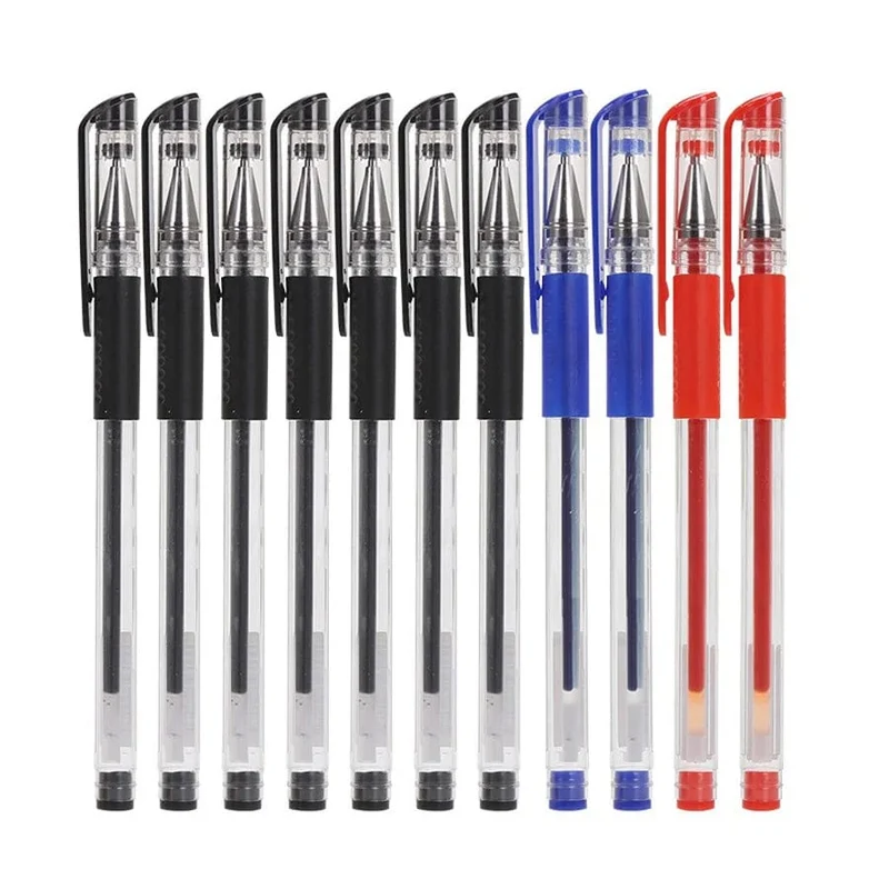 10 Teile/satz Gel Stifte 0.5mm Kugelschreiber Kugelschreiber Schwarz/Blau/Rot Tinte Schule Schreibwaren Schreibwaren Büro zubehör