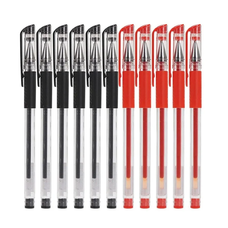 10 Teile/satz Gel Stifte 0.5mm Kugelschreiber Kugelschreiber Schwarz/Blau/Rot Tinte Schule Schreibwaren Schreibwaren Büro zubehör