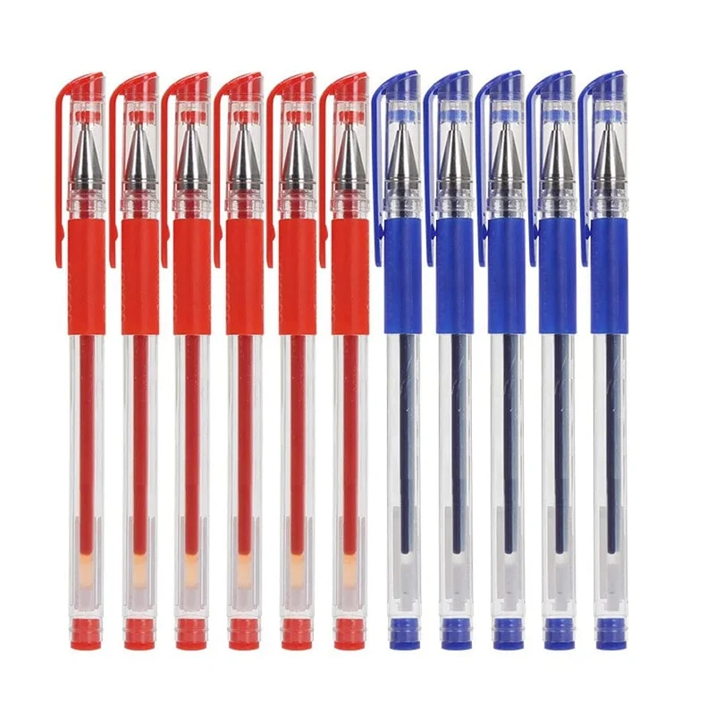 10 Teile/satz Gel Stifte 0.5mm Kugelschreiber Kugelschreiber Schwarz/Blau/Rot Tinte Schule Schreibwaren Schreibwaren Büro zubehör