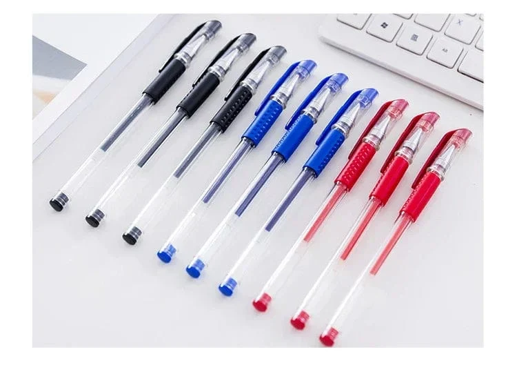 10 Teile/satz Gel Stifte 0.5mm Kugelschreiber Kugelschreiber Schwarz/Blau/Rot Tinte Schule Schreibwaren Schreibwaren Büro zubehör