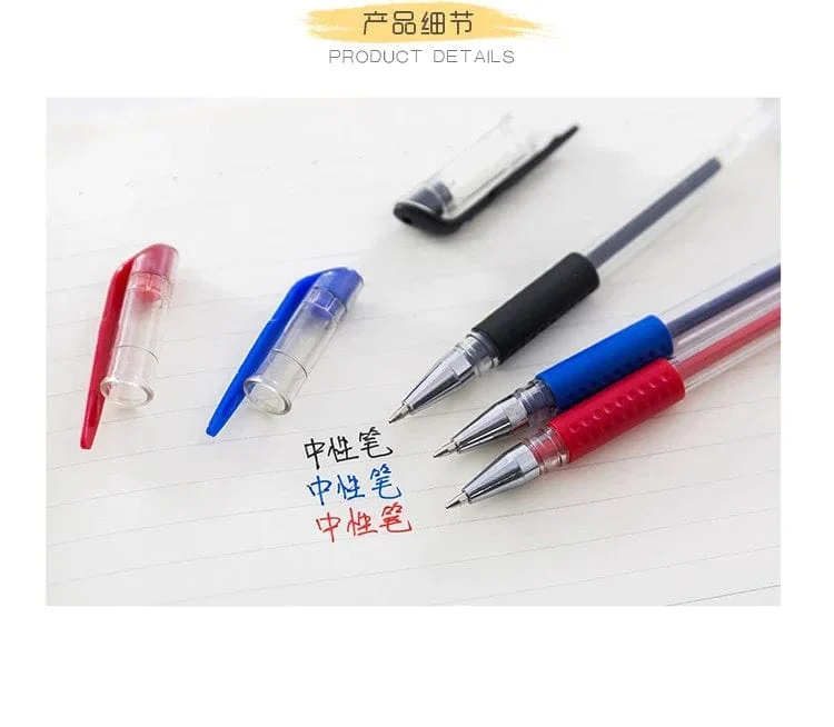 10 Teile/satz Gel Stifte 0.5mm Kugelschreiber Kugelschreiber Schwarz/Blau/Rot Tinte Schule Schreibwaren Schreibwaren Büro zubehör