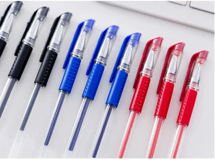 10 Teile/satz Gel Stifte 0.5mm Kugelschreiber Kugelschreiber Schwarz/Blau/Rot Tinte Schule Schreibwaren Schreibwaren Büro zubehör