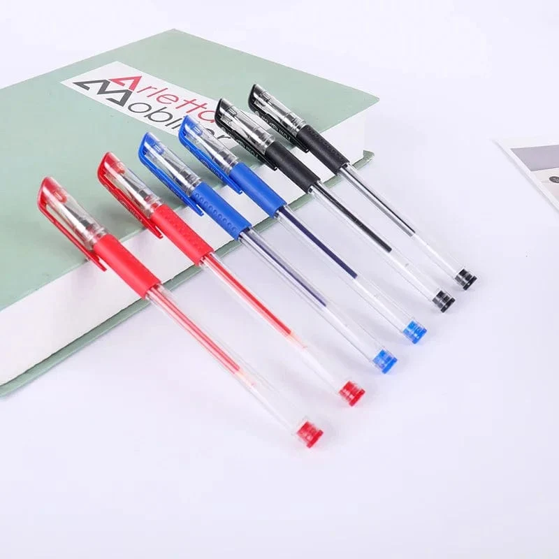 10 Teile/satz Gel Stifte 0.5mm Kugelschreiber Kugelschreiber Schwarz/Blau/Rot Tinte Schule Schreibwaren Schreibwaren Büro zubehör