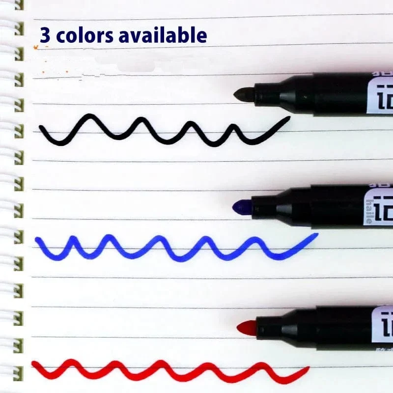 6 Stück ölige, wasserdichte, permanente Feinpunktfarbe, rot/schwarz/blau, Markierungsstifte für Reifenmarkierungen, Signaturstift, Schreibwaren