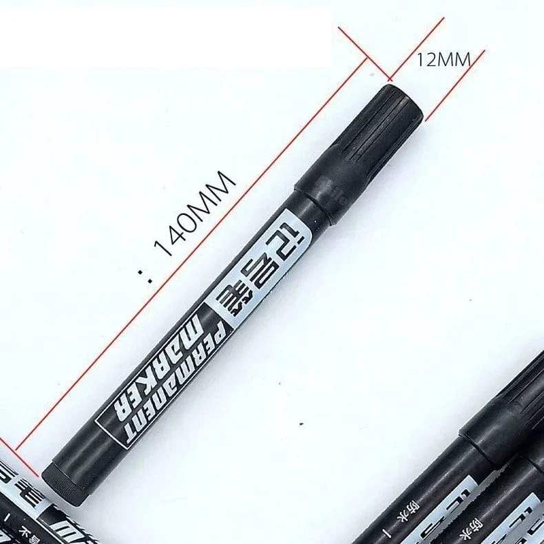 6 Stück ölige, wasserdichte, permanente Feinpunktfarbe, rot/schwarz/blau, Markierungsstifte für Reifenmarkierungen, Signaturstift, Schreibwaren