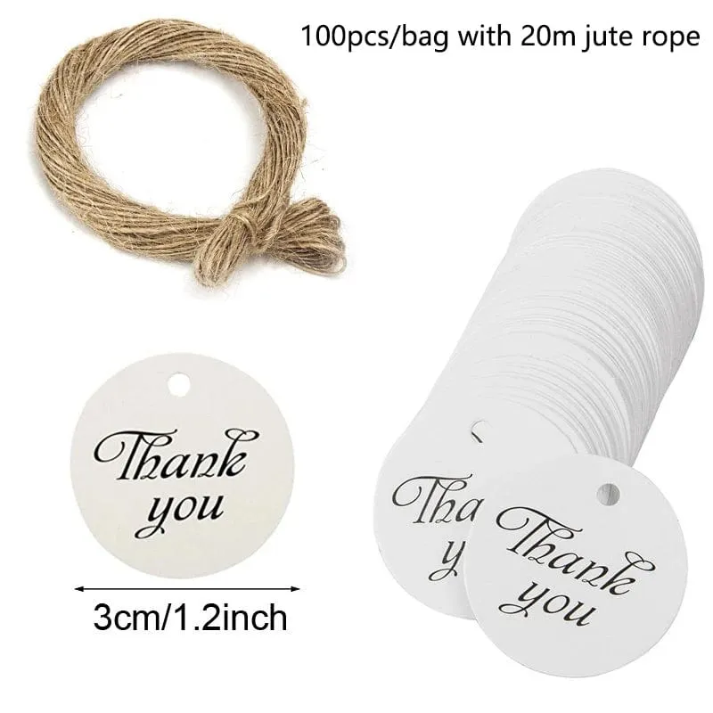 100 Stück runde Geschenkanhänger aus Kraftpapier zum Backen, bedruckte Etiketten, Feiern, Etiketten, handgefertigt, für Hochzeit, Party, Dekoration, Verpackung, Hängepapier