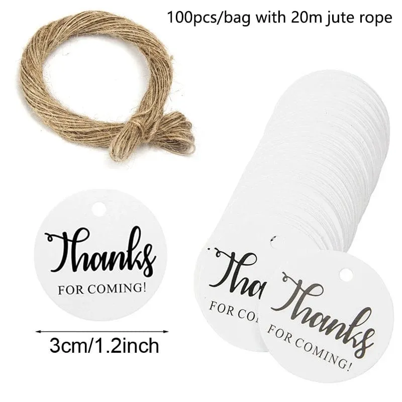 100 Stück runde Geschenkanhänger aus Kraftpapier zum Backen, bedruckte Etiketten, Feiern, Etiketten, handgefertigt, für Hochzeit, Party, Dekoration, Verpackung, Hängepapier