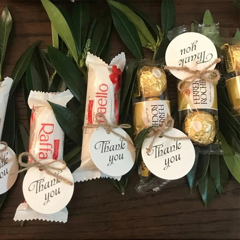 100 Stück + 20 m Hanfseil. Danke, dass Sie mit uns feiern. Handgefertigte Anhänger, Geschenkdekorationen, leere Preisschilder