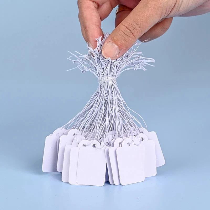 100 Stück handgefertigte Preisschilder aus Kraftpapier, Kleideretiketten, Papierkarten, Hängeetiketten für handgefertigte Artikel, Waren, Schmucketiketten