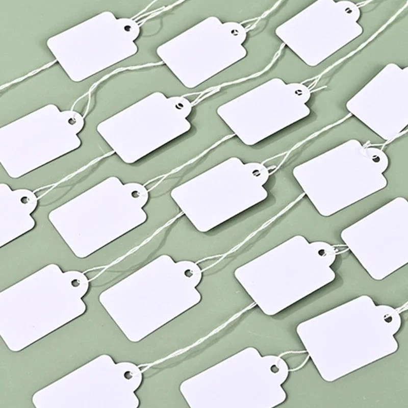 100 Stück handgefertigte Preisschilder aus Kraftpapier, Kleideretiketten, Papierkarten, Hängeetiketten für handgefertigte Artikel, Waren, Schmucketiketten