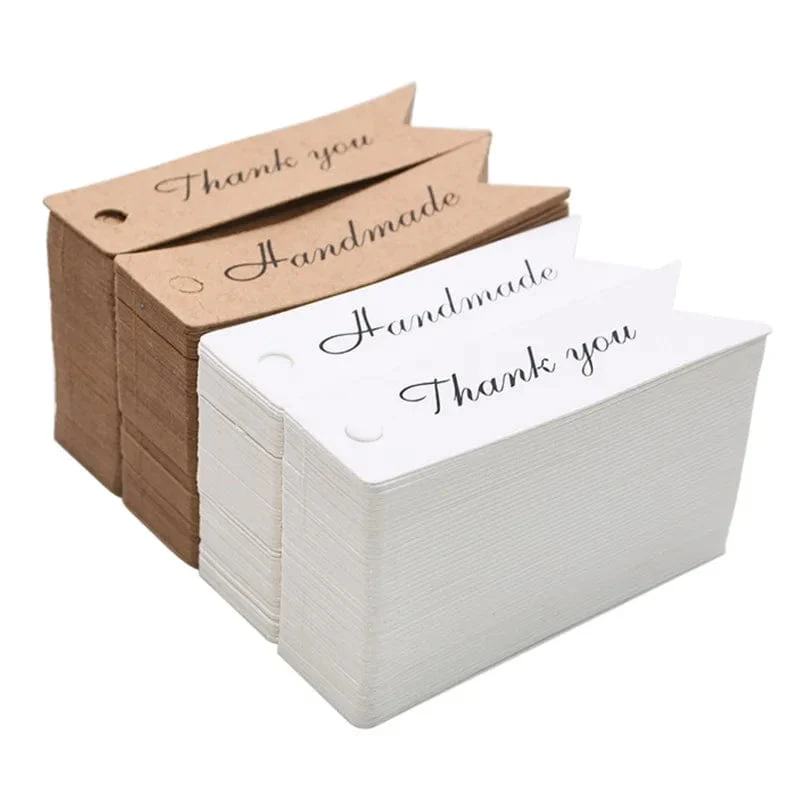 50/100 Stück Anhänger aus Kraftpapier, Herz-Geschenkanhänger aus Kraftpapier für Geschenke, Kunst und Handwerk, Hochzeit, Erntedankfest, Weihnachten, Geburtstagsparty