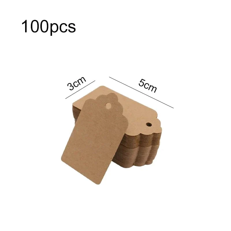 50/100 Stück Anhänger aus Kraftpapier, Herz-Geschenkanhänger aus Kraftpapier für Geschenke, Kunst und Handwerk, Hochzeit, Erntedankfest, Weihnachten, Geburtstagsparty