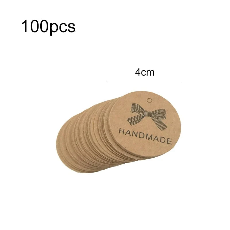 50/100 Stück Anhänger aus Kraftpapier, Herz-Geschenkanhänger aus Kraftpapier für Geschenke, Kunst und Handwerk, Hochzeit, Erntedankfest, Weihnachten, Geburtstagsparty