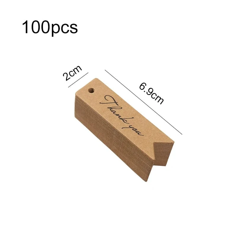 50/100 Stück Anhänger aus Kraftpapier, Herz-Geschenkanhänger aus Kraftpapier für Geschenke, Kunst und Handwerk, Hochzeit, Erntedankfest, Weihnachten, Geburtstagsparty