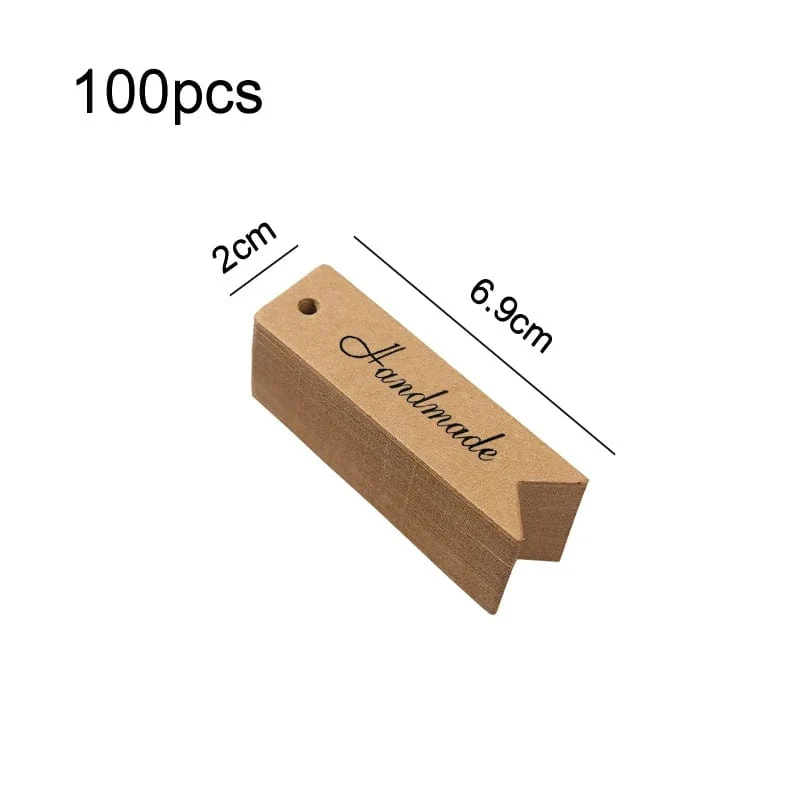 50/100 Stück Anhänger aus Kraftpapier, Herz-Geschenkanhänger aus Kraftpapier für Geschenke, Kunst und Handwerk, Hochzeit, Erntedankfest, Weihnachten, Geburtstagsparty