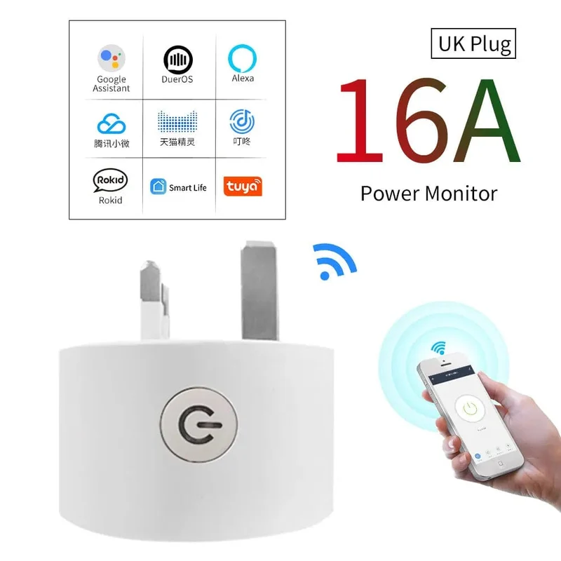 CBE WiFi Smart Steckdosen 16A EU Stecker Tuya Smart Leben APP Arbeit mit Alexa Google Home Smart-Home Automatisierung EU UK Stecker Yandex