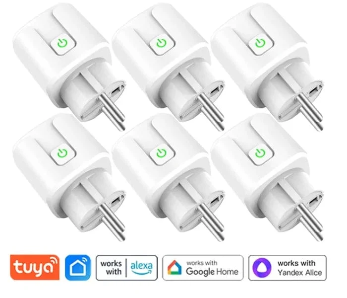 CBE WiFi Smart Steckdosen 16A EU Stecker Tuya Smart Leben APP Arbeit mit Alexa Google Home Smart-Home Automatisierung EU UK Stecker Yandex