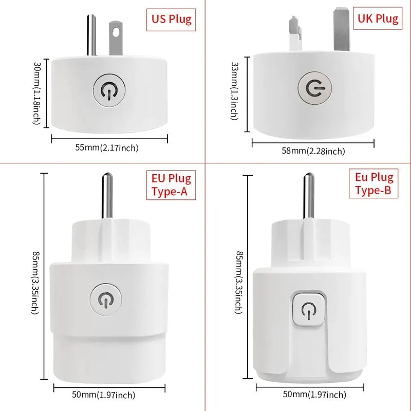 CBE WiFi Smart Steckdosen 16A EU Stecker Tuya Smart Leben APP Arbeit mit Alexa Google Home Smart-Home Automatisierung EU UK Stecker Yandex