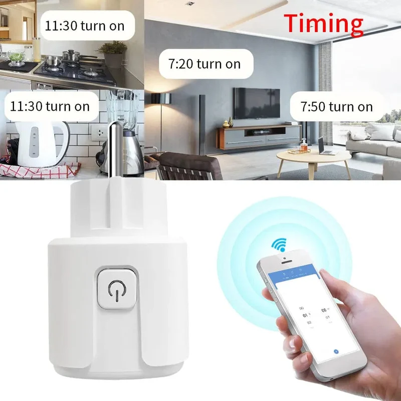CBE WiFi Smart Steckdosen 16A EU Stecker Tuya Smart Leben APP Arbeit mit Alexa Google Home Smart-Home Automatisierung EU UK Stecker Yandex
