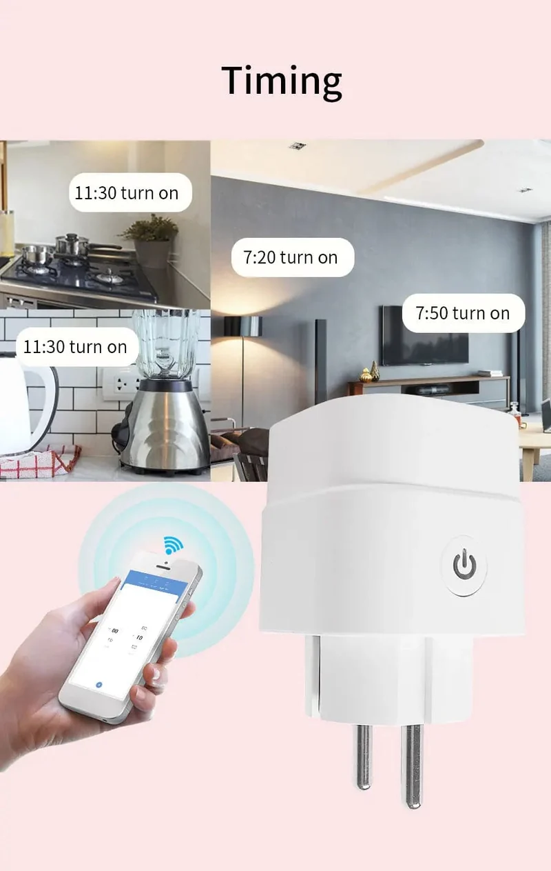CBE WiFi Smart Steckdosen 16A EU Stecker Tuya Smart Leben APP Arbeit mit Alexa Google Home Smart-Home Automatisierung EU UK Stecker Yandex