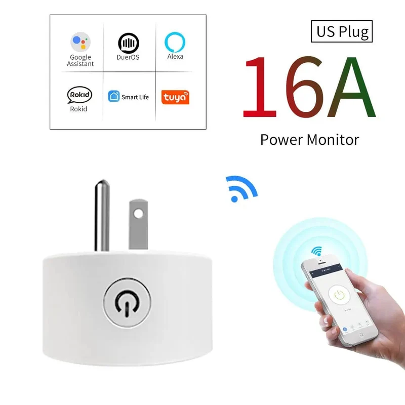 CBE WiFi Smart Steckdosen 16A EU Stecker Tuya Smart Leben APP Arbeit mit Alexa Google Home Smart-Home Automatisierung EU UK Stecker Yandex