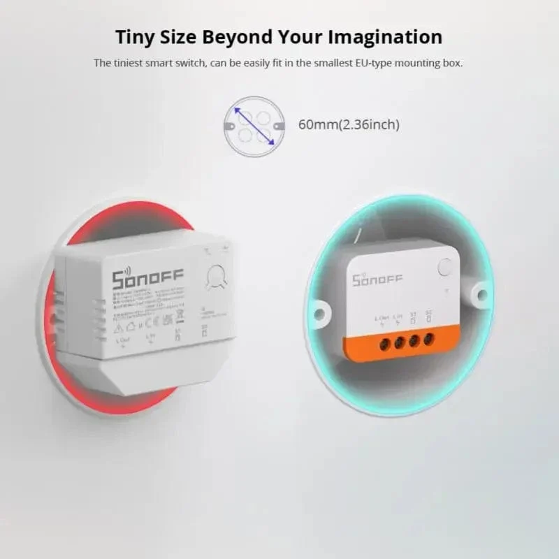 SONOFF ZBMINI-L2/ ZBMINI Zigbee DIY Smart Switch Modul Kein Neutralleiter erforderlich 2-Wege-Steuerung Home Automation für Alexa eWelink