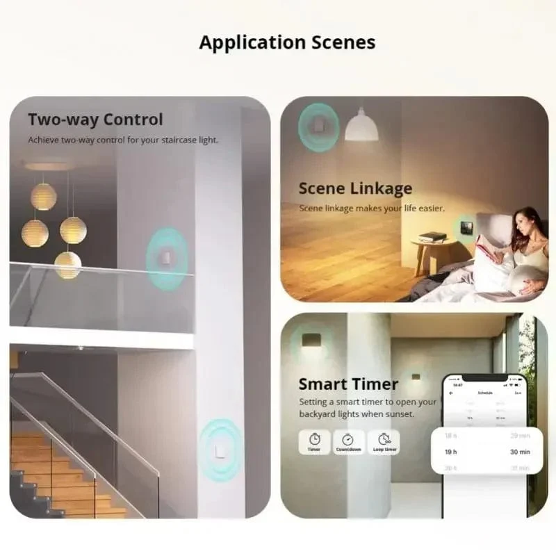 SONOFF ZBMINI-L2/ ZBMINI Zigbee DIY Smart Switch Modul Kein Neutralleiter erforderlich 2-Wege-Steuerung Home Automation für Alexa eWelink