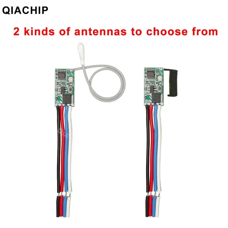 QIACHIP 40 Stück 433.92 MHz Universal Wireless DC 3.6 V-24 V Fernbedienungsschalter 1 CH RF Relais Empfänger LED Licht Controller DIY Kit