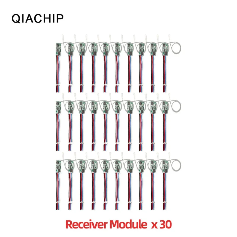 QIACHIP 40 Stück 433.92 MHz Universal Wireless DC 3.6 V-24 V Fernbedienungsschalter 1 CH RF Relais Empfänger LED Licht Controller DIY Kit