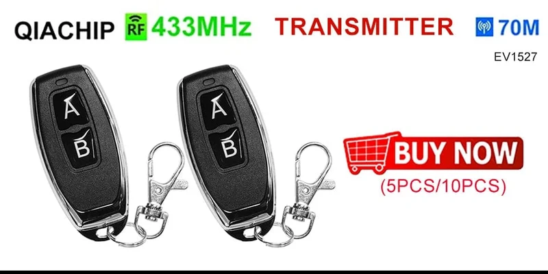 QIACHIP 40 Stück 433.92 MHz Universal Wireless DC 3.6 V-24 V Fernbedienungsschalter 1 CH RF Relais Empfänger LED Licht Controller DIY Kit