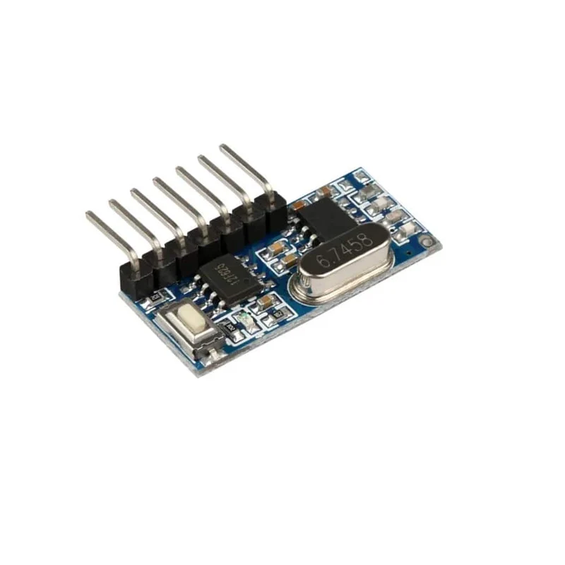 433 MHz Drahtloser RF-Fernbedienungsschalter EV1527 Lerncode 4-Kanal-Relais-Empfängermodul und Ein-/Aus-Sender für DIY-Kit