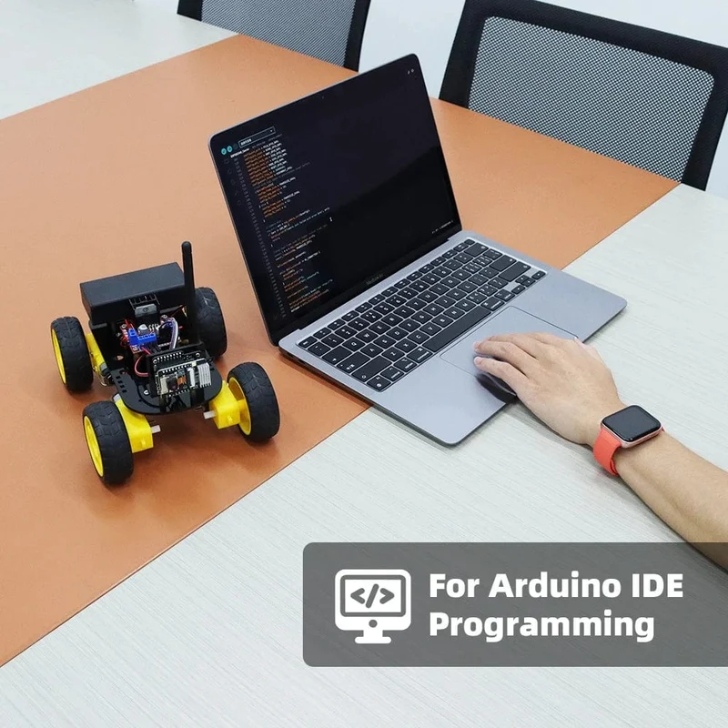 4WD Smart Roboterauto ESP32 Kamera Wifi Automatisierungskit für Arduino Programmierung ESP Roboter mit Antenne Lernen Komplettes Codierungskit
