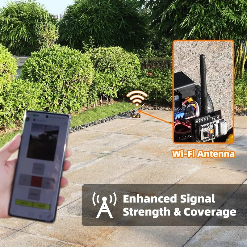 4WD Smart Roboterauto ESP32 Kamera Wifi Automatisierungskit für Arduino Programmierung ESP Roboter mit Antenne Lernen Komplettes Codierungskit