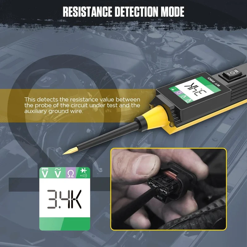 AUTOOL BT250 Stromkreistester Powerscan 6-30 V Automative Power Probe Kit LED-Anzeige Spannungspolaritätssucher Diagnosewerkzeug