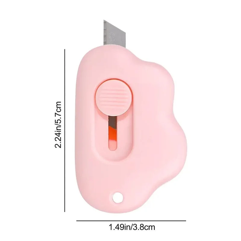 Mini-Universalmesser, süßer Kartonschneider, einziehbarer Brieföffner, tragbarer Kartonöffner, Papierschneidewerkzeug, Schul- und Bürobedarf