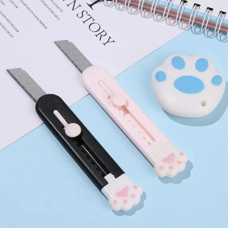 Mini-Universalmesser, süßer Kartonschneider, einziehbarer Brieföffner, tragbarer Kartonöffner, Papierschneidewerkzeug, Schul- und Bürobedarf