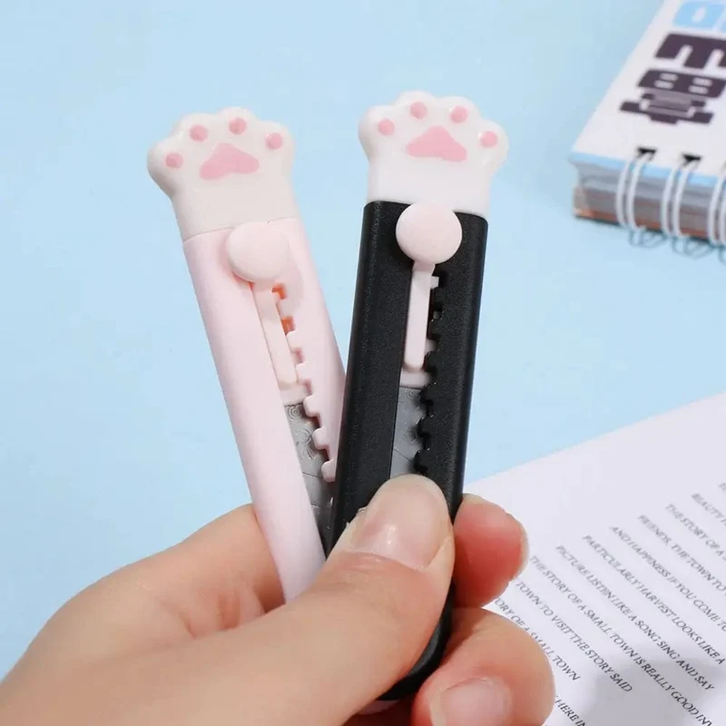 Mini-Universalmesser, süßer Kartonschneider, einziehbarer Brieföffner, tragbarer Kartonöffner, Papierschneidewerkzeug, Schul- und Bürobedarf