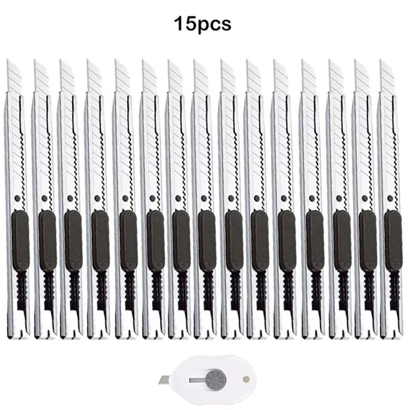 16-teiliges Universalmesser-Set aus Edelstahl für Papierschnitte und Kartonschneider, rutschfeste Klingen, Auspackmesser, Bastel- und Schnitzwerkzeuge