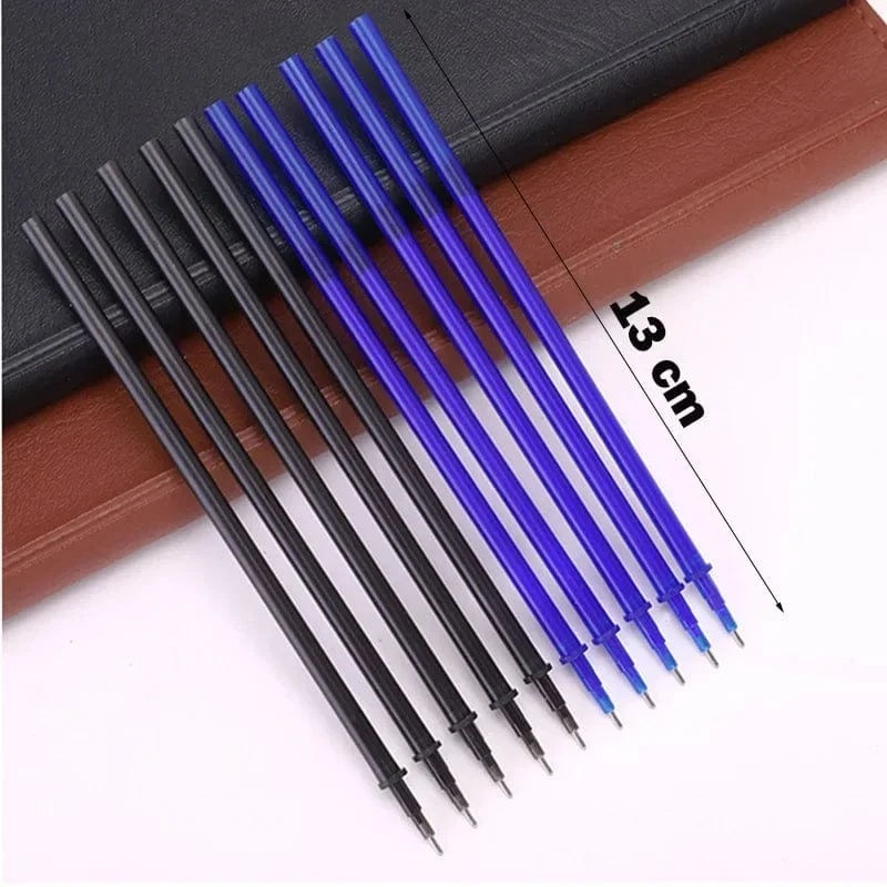4 + 20 Teile/satz Kawaii Schwein Bär Katze Löschbaren Gel Stift Minen Stangen 0.35mm Blau Schwarz Tinte Waschbar Griff Schule Bürobedarf Geschenk