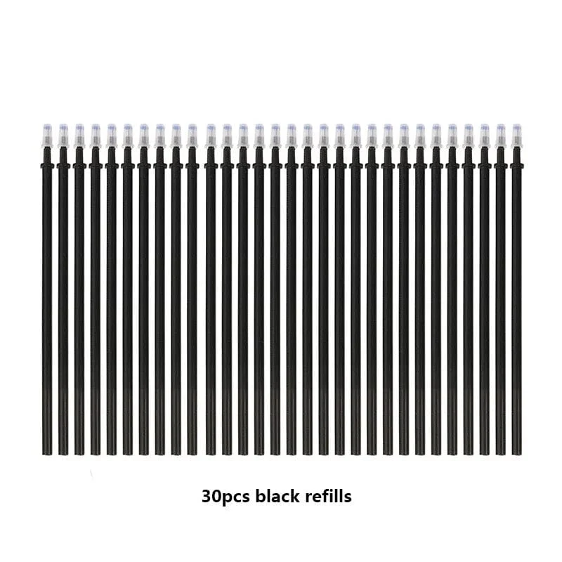 0.5 mm löschbares Gelstift-Set, Schwarz, Blau, Rot, Tintennachfüllstange, Kawaii-Stifte, waschbarer Griff, Schulbürobedarf, Schreibutensilien