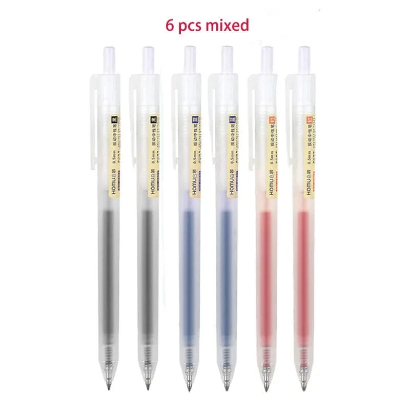 3/6/10-teiliges Gelschreiber-Set, schwarz/rot/blau, Kugelschreiber zum Schreiben, 0.5 mm Minen, Bürozubehör, Schulbedarf, Schreibwaren